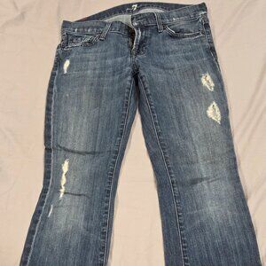 7 For All Mankind Distressed Jeans - Size 28 - Bootcut